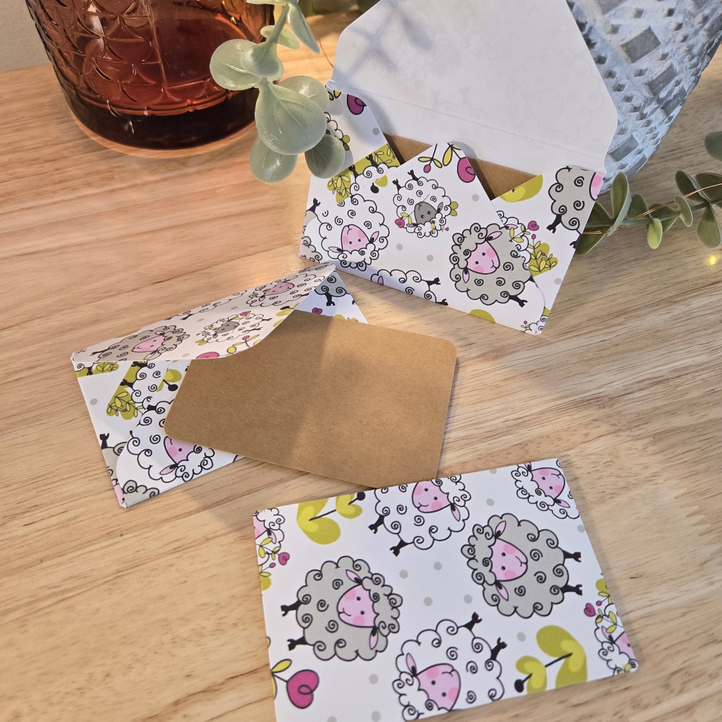 ensemble d'enveloppes de cartes-messages - BOUCLÉ