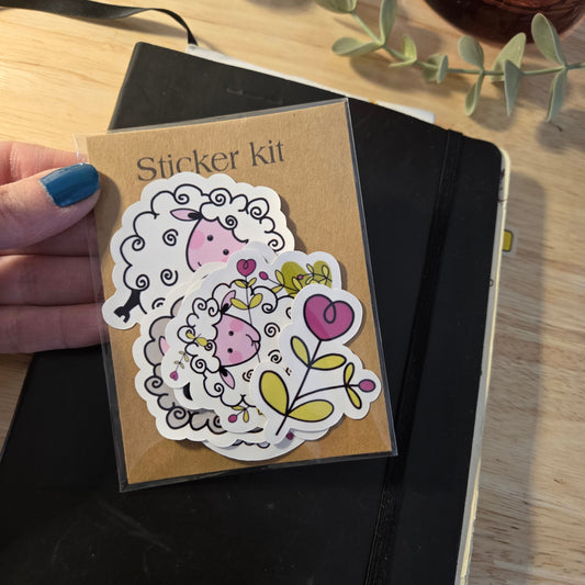 set of 2in stickers - CURLY