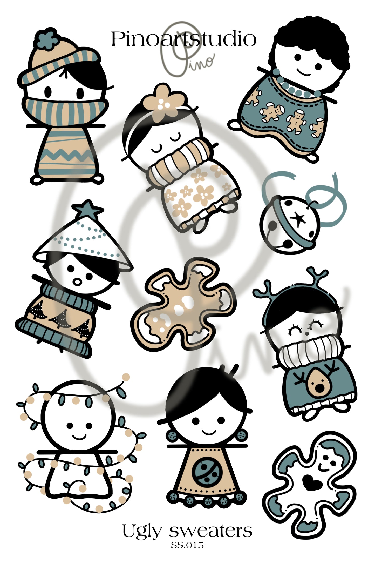 feuille d'autocollants - CHANDAILS MOCHES