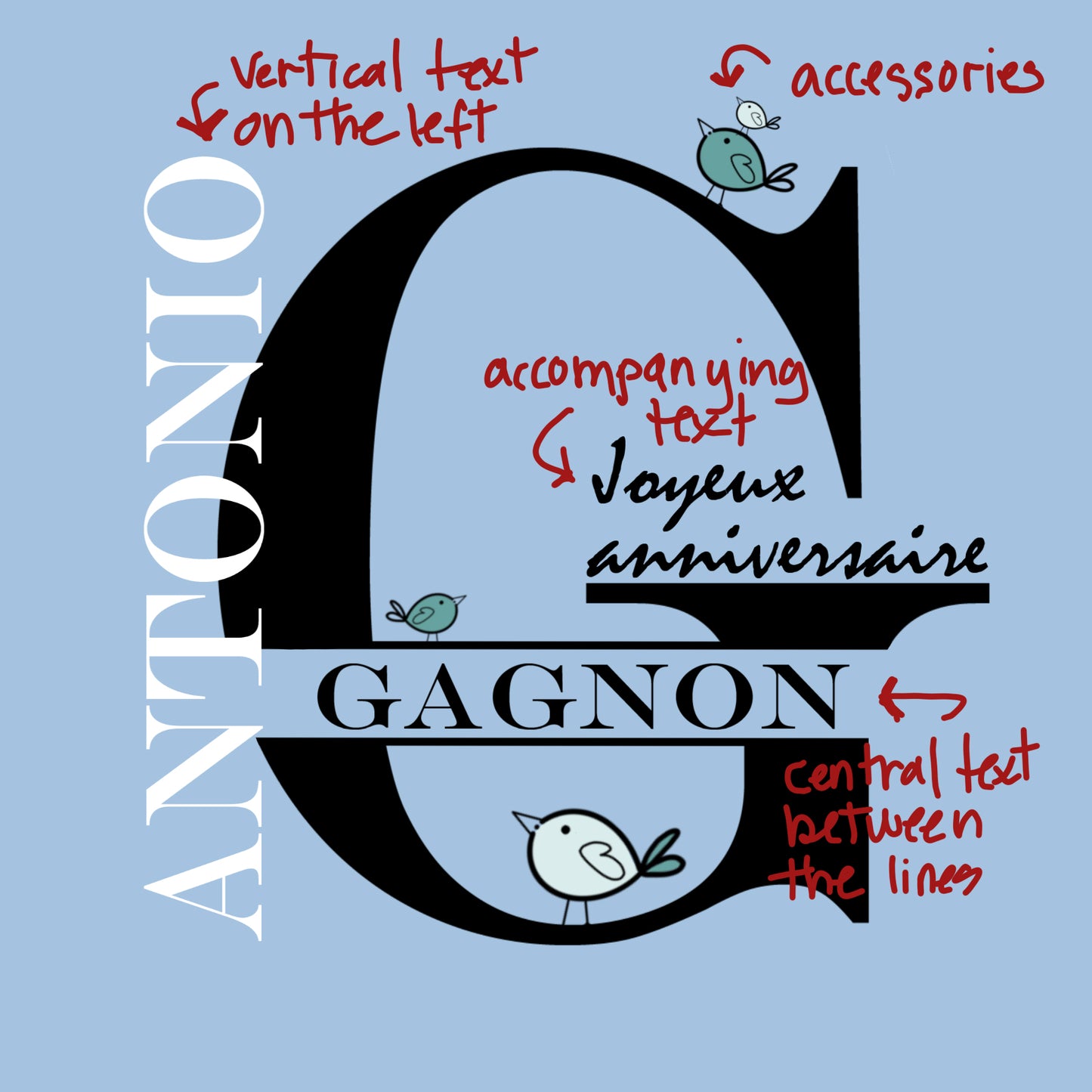 ST.101 | autocollants personnalisés_MONOGRAMME