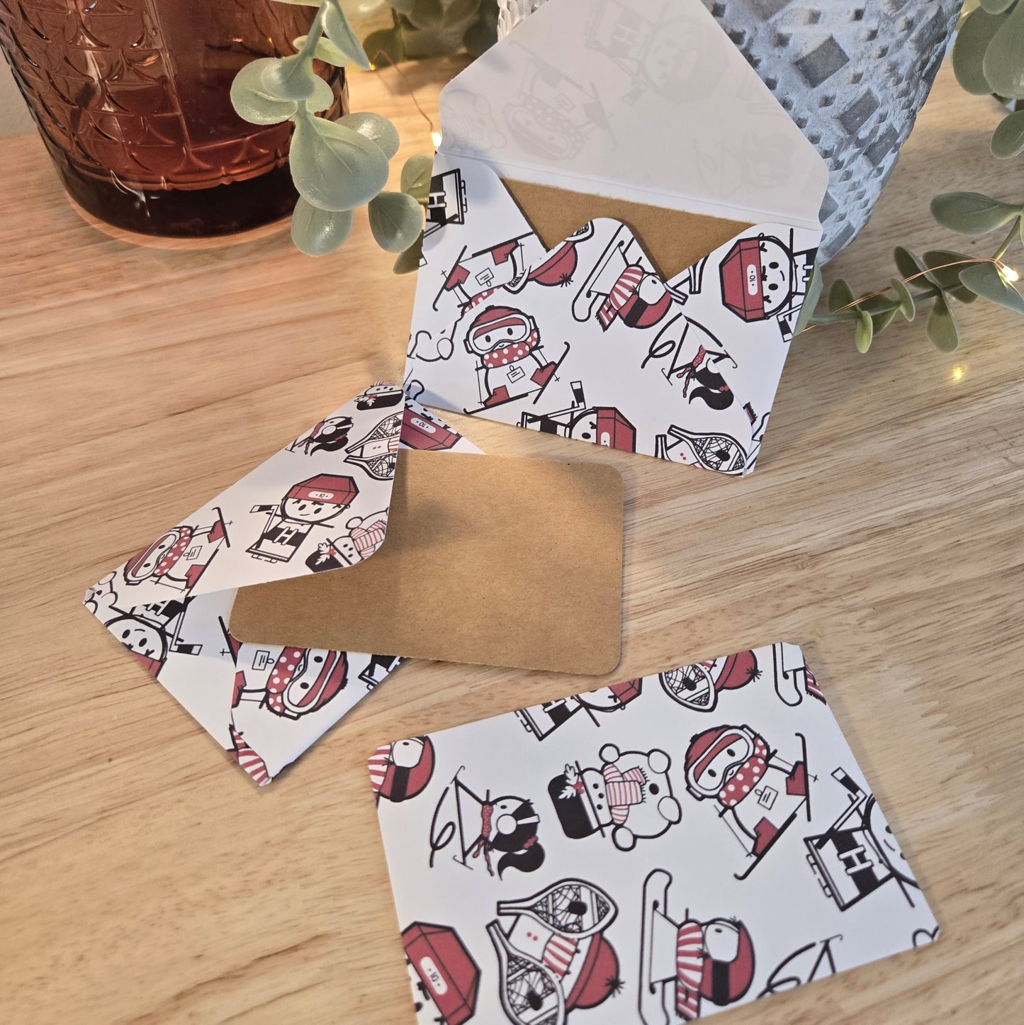 ensemble d'enveloppes de cartes-messages - HIVER CANADIEN