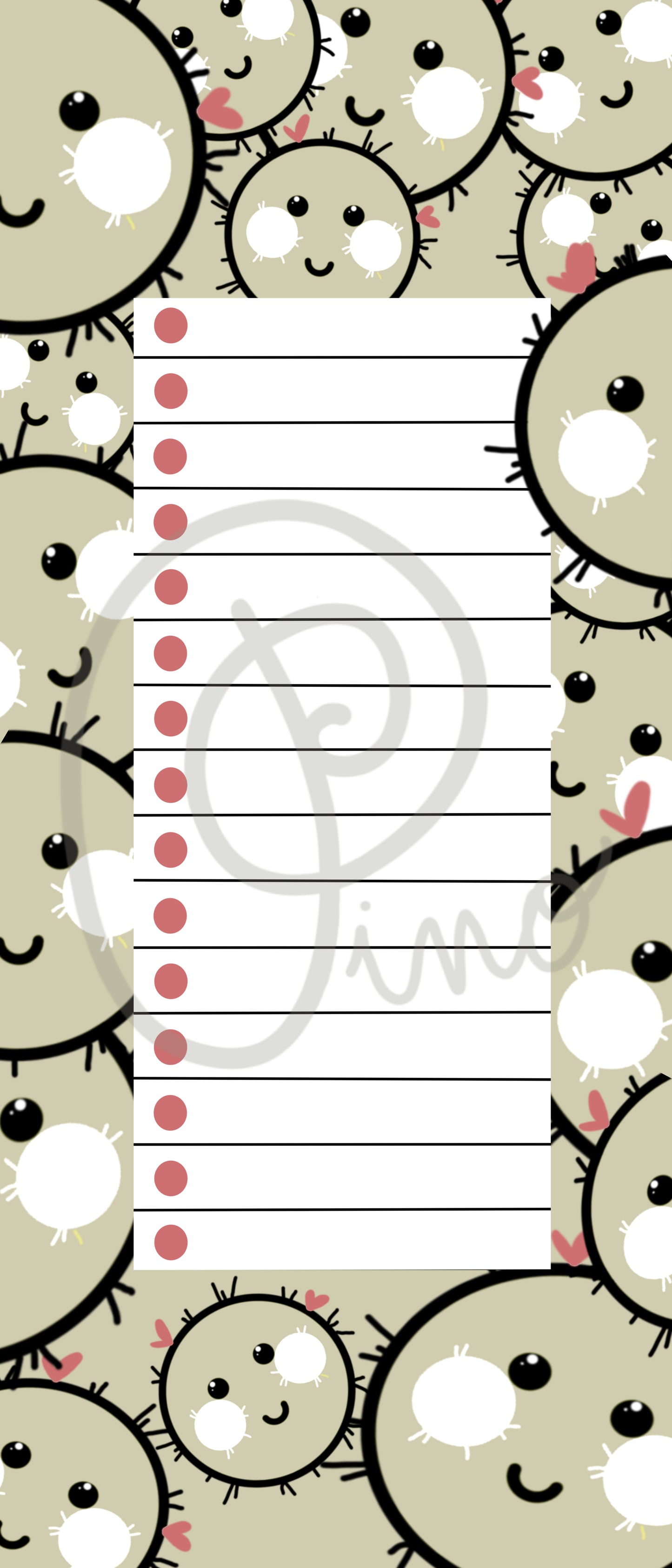 bloc-notes liste - JOYEUX CACTUS