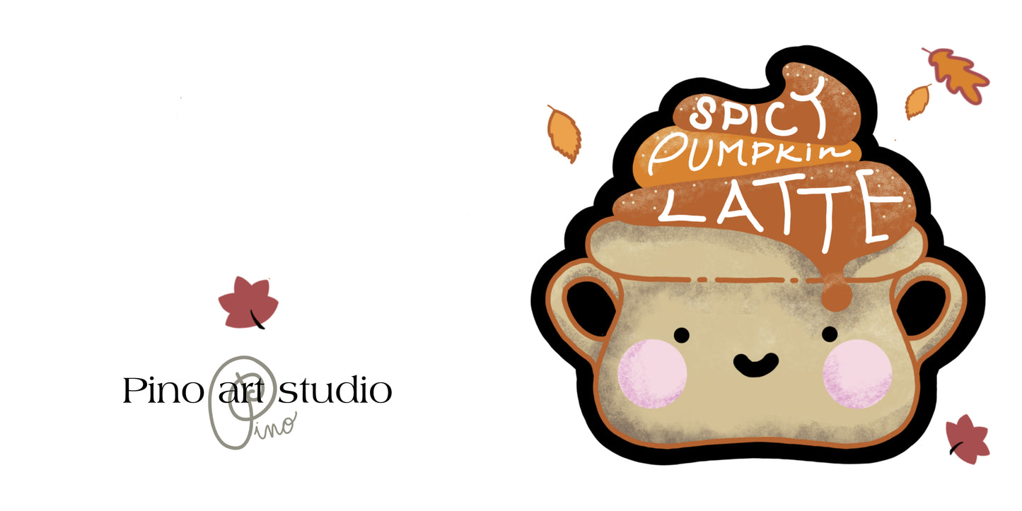 carte de souhaits - LATTÉ À LA CITROUILLE