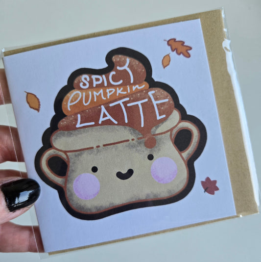 carte de souhaits - LATTÉ À LA CITROUILLE
