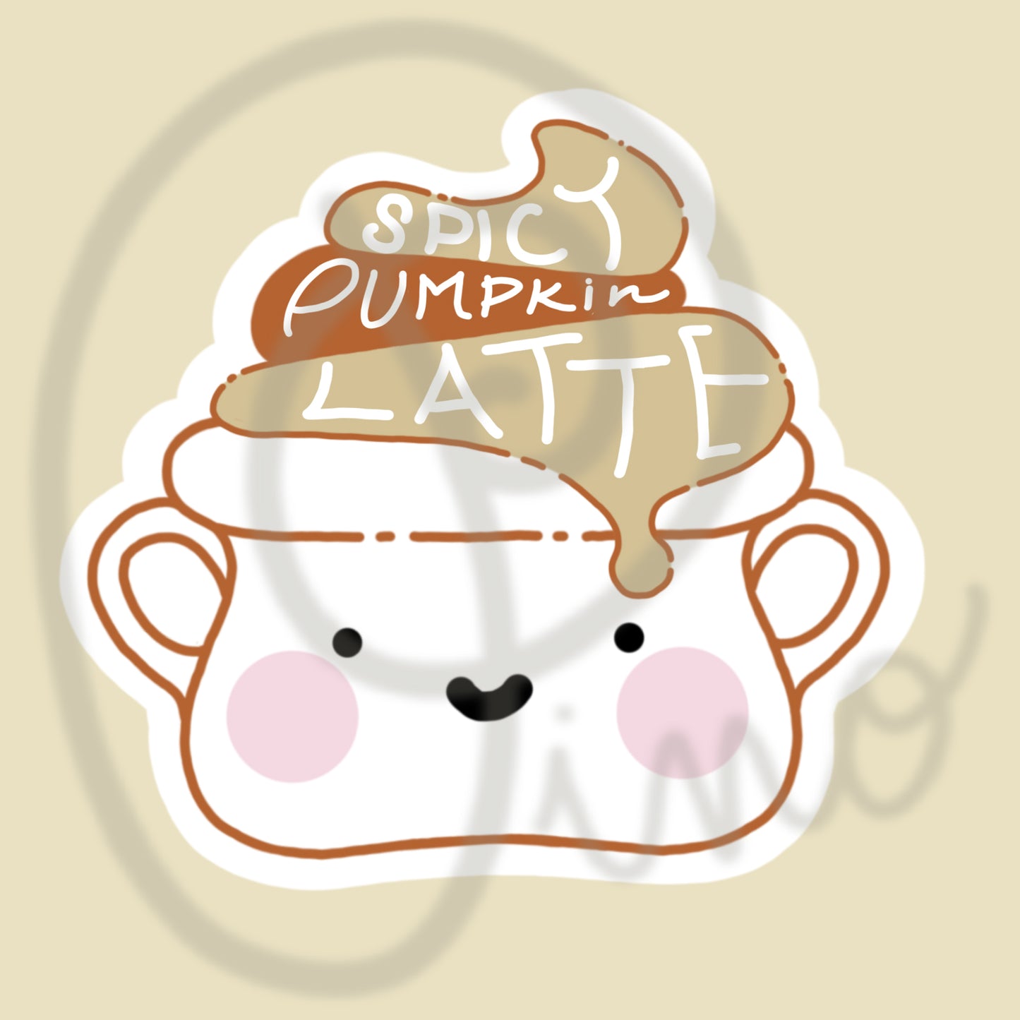 3in sticker - PUMPKIN LATTE