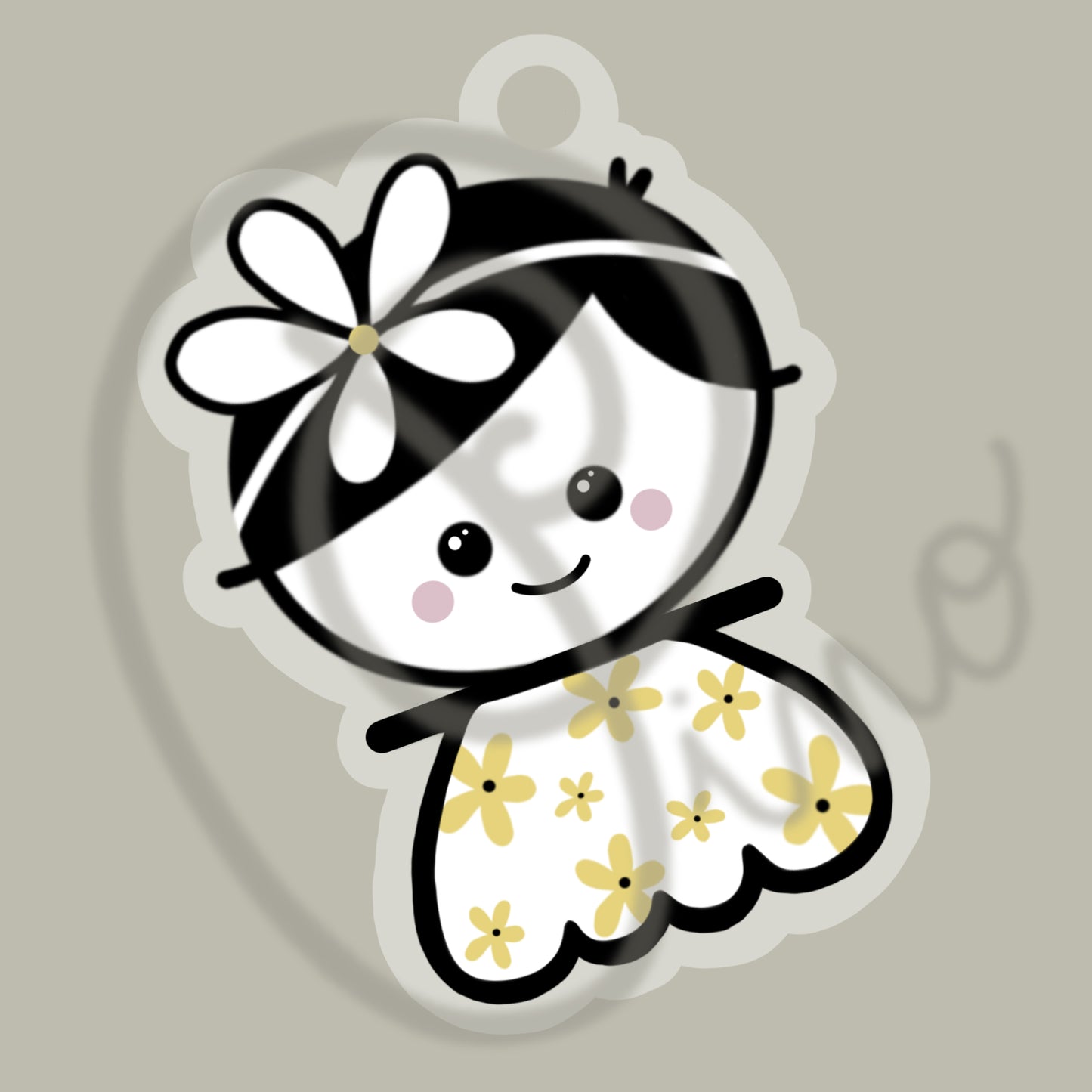 porte-clés en acrylique - MARGUERITE