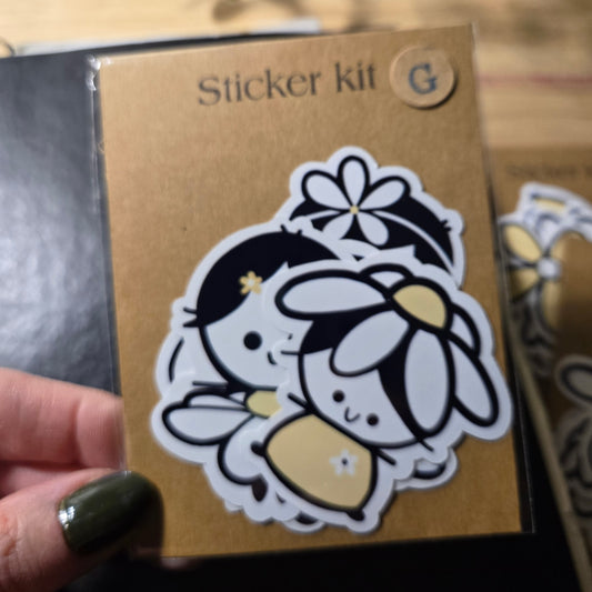 set of 2in stickers - DAISY