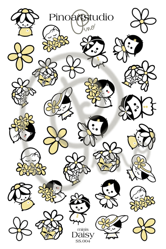 sheet of small stickers - DAISY