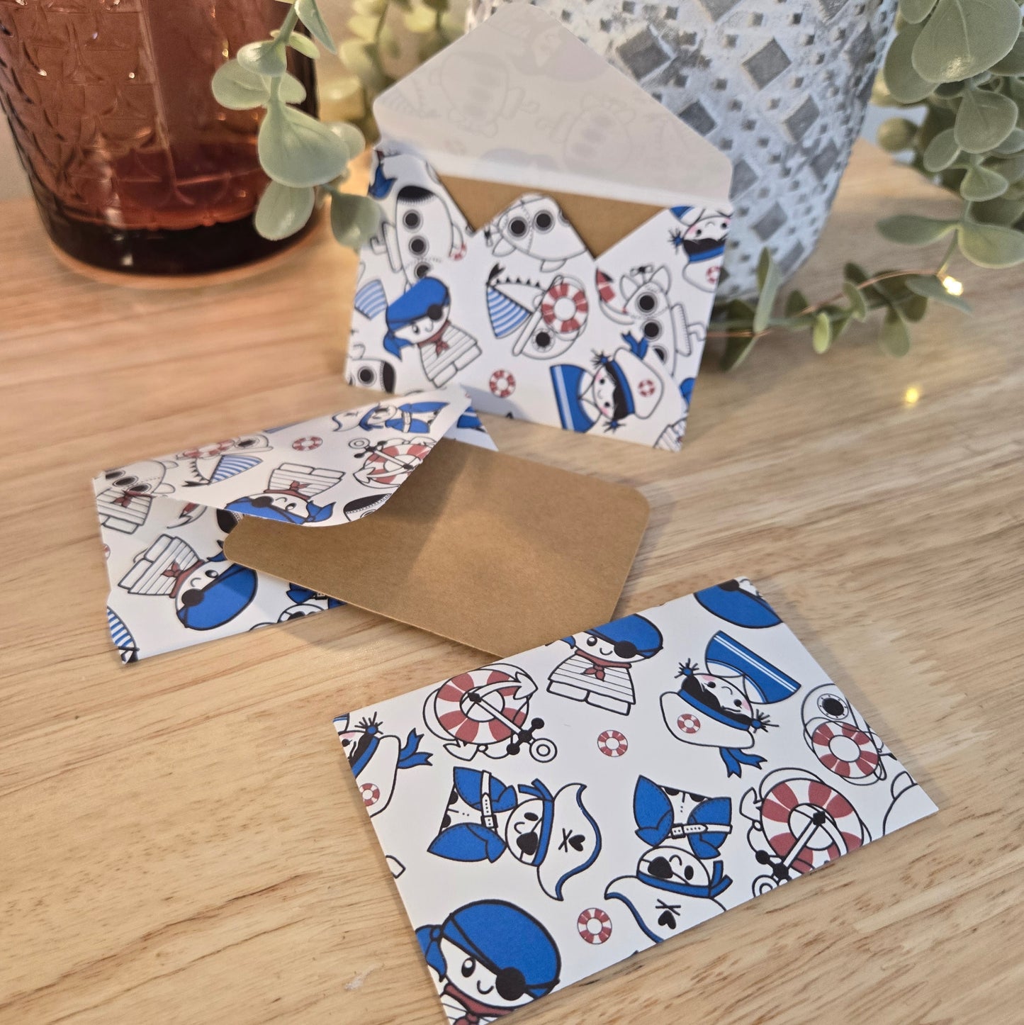 ensemble d'enveloppes de cartes-messages - PETIT NAVIRE