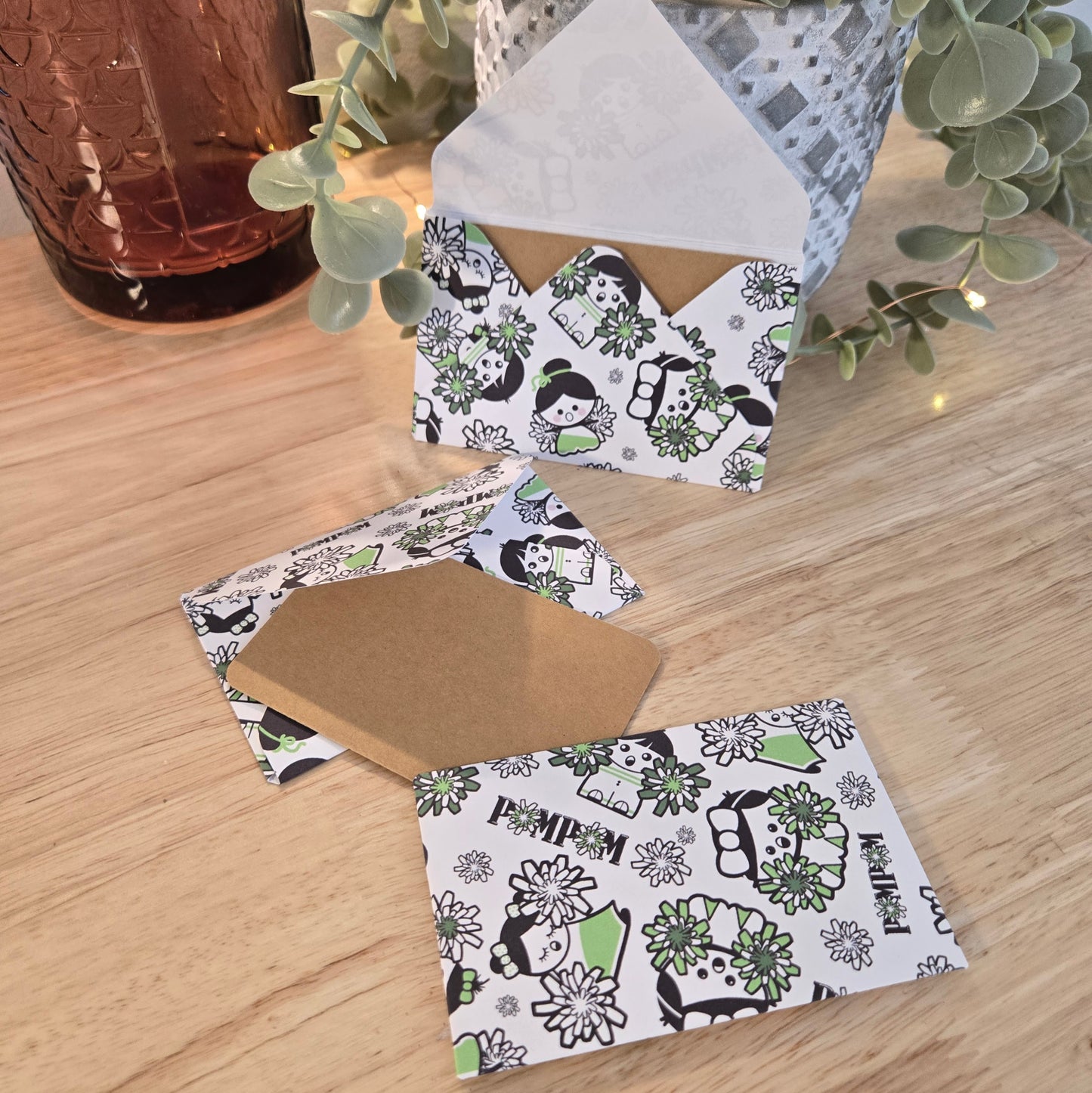 ensemble d'enveloppes de cartes-messages - POMPOM