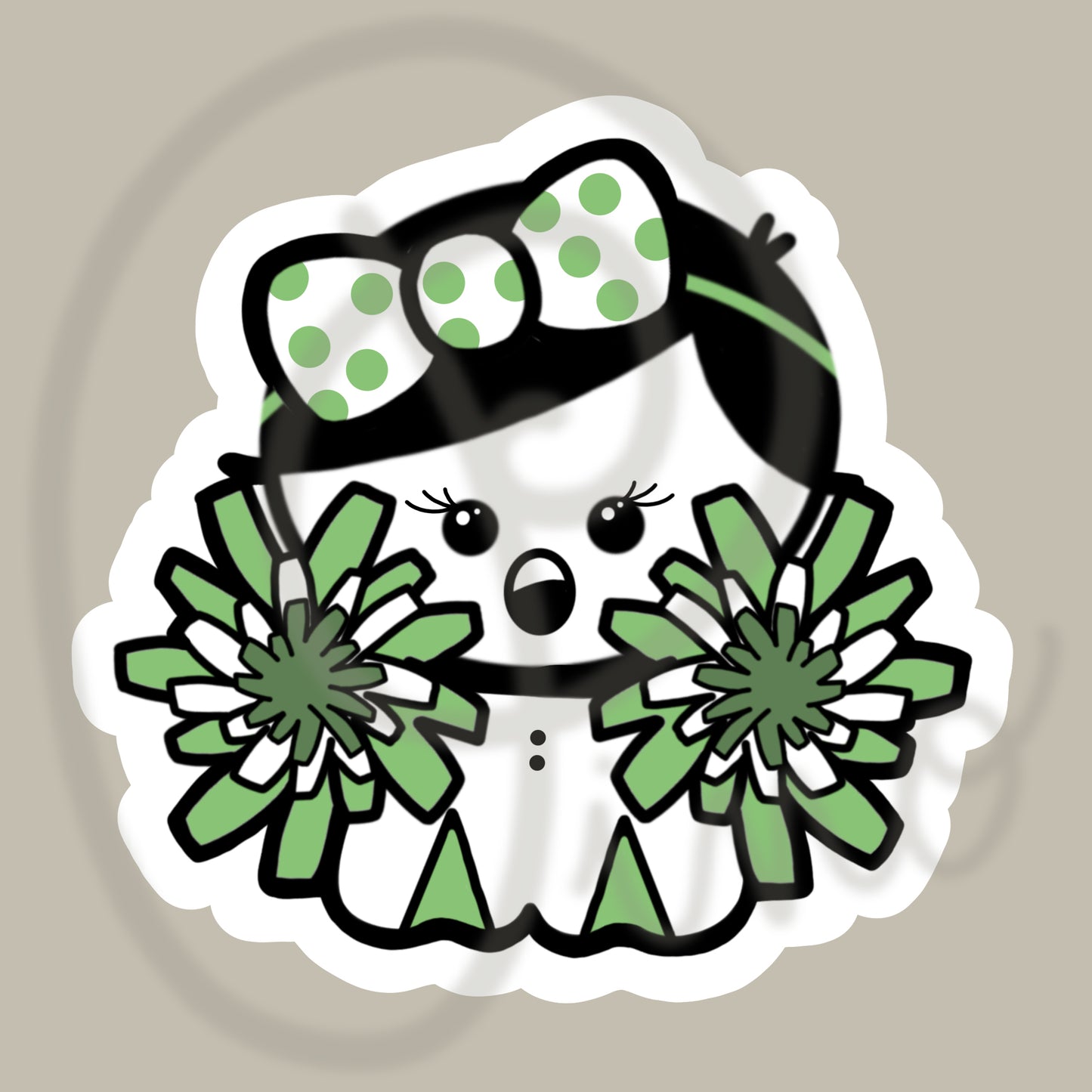 autocollant 3po - POMPOMS VERTS