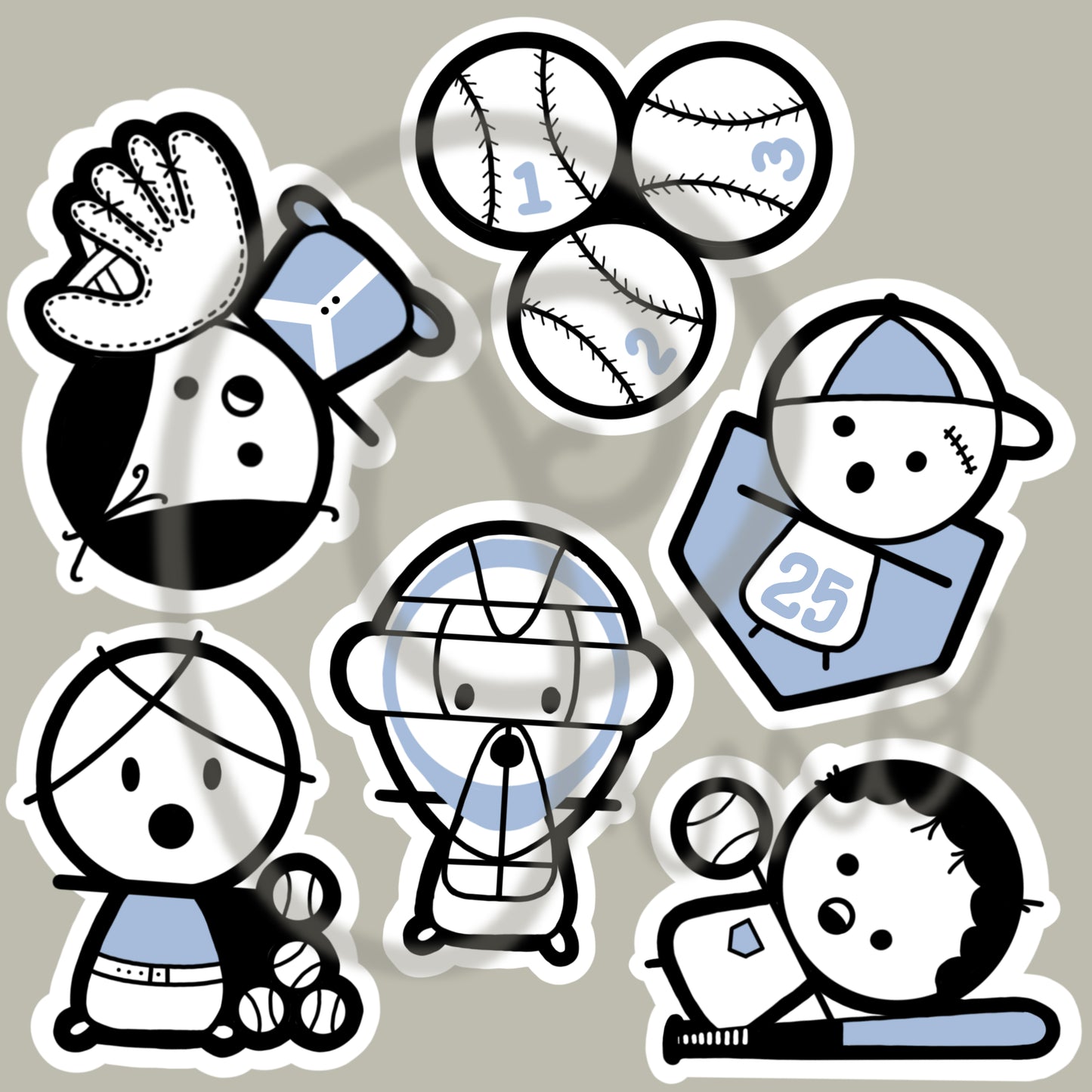 2in sticker set - LITTLE LEAGUES