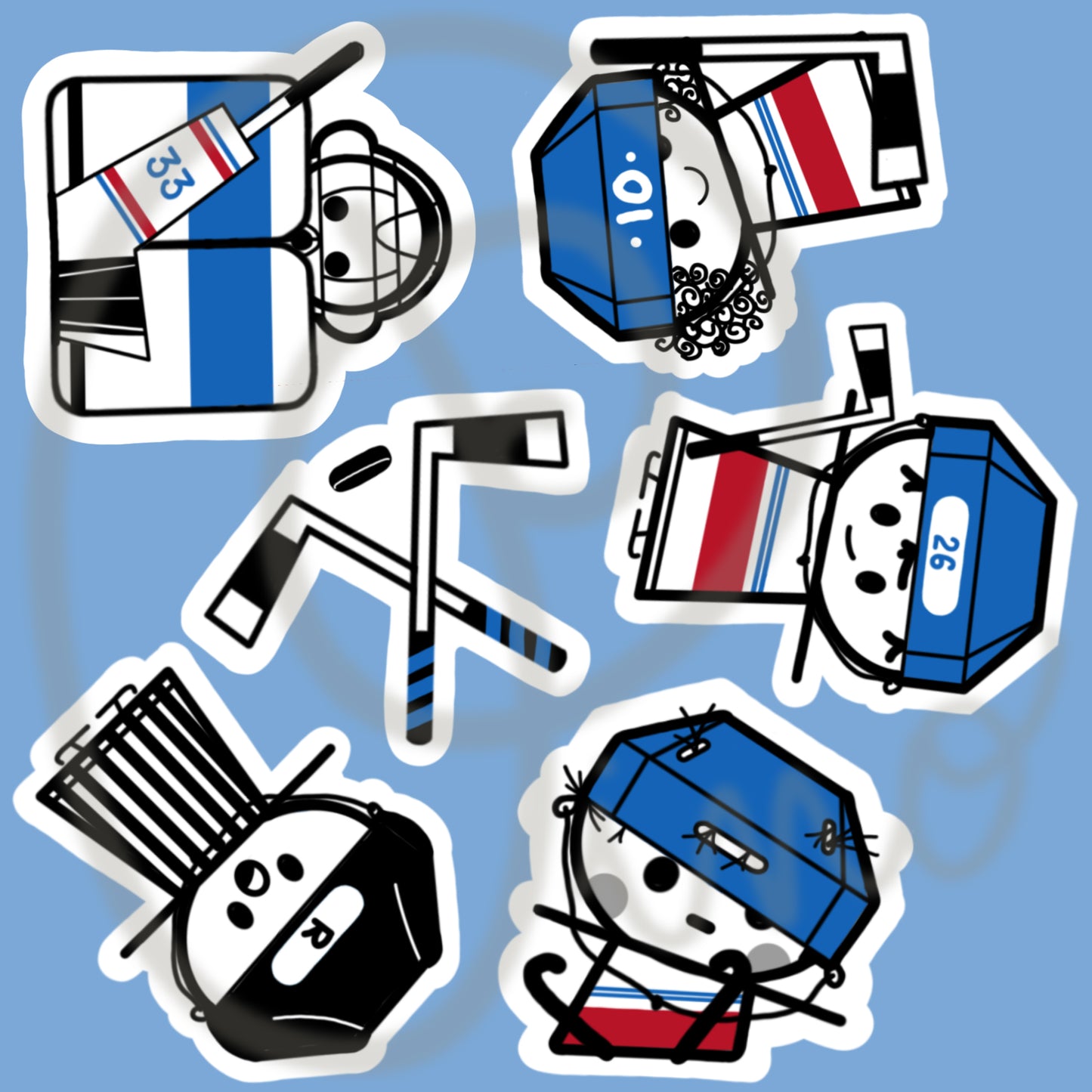 2in sticker set - HOCKEY NIGHT