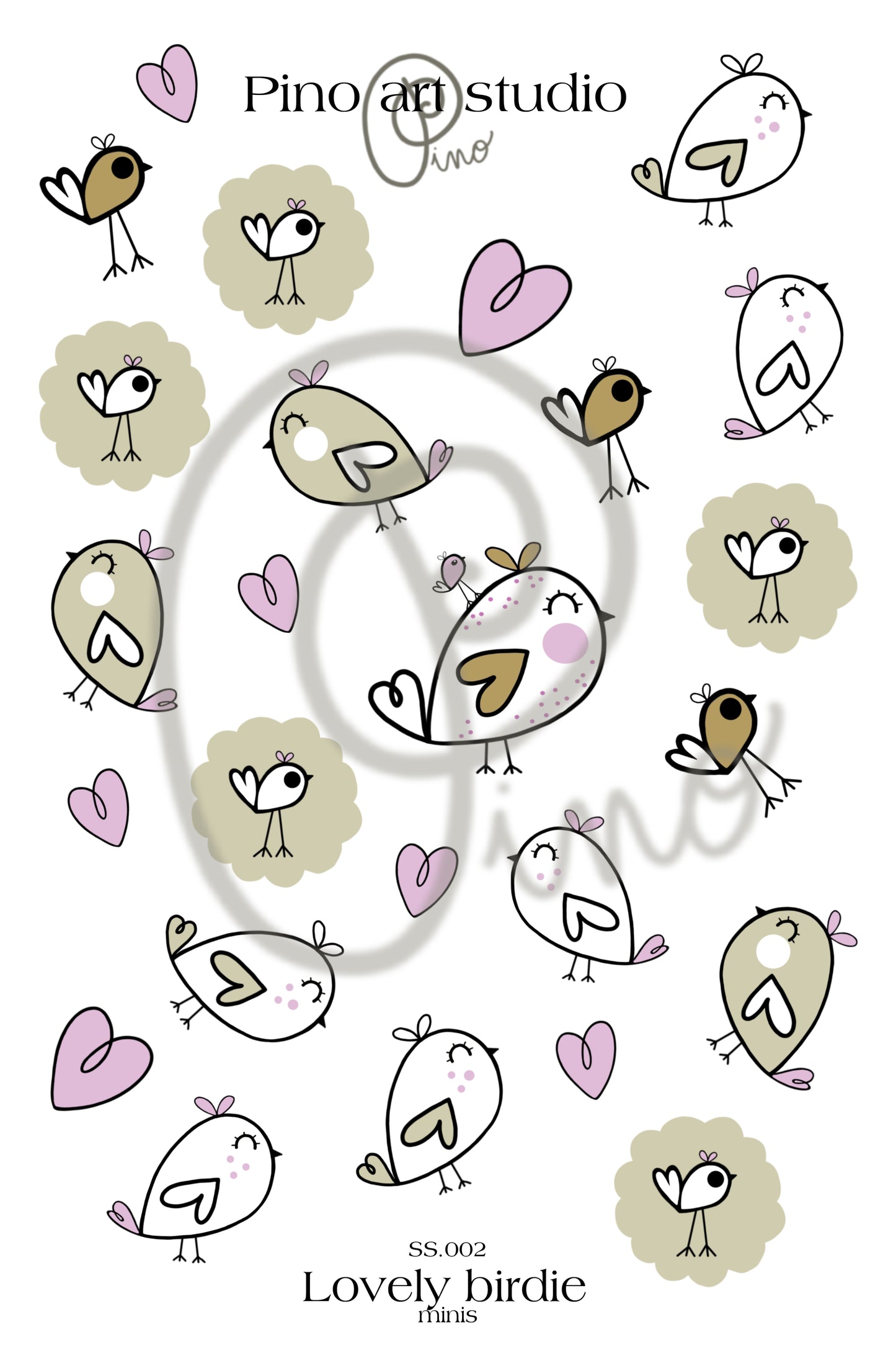 SS.002 | feuille d'autocollants - JOLI MOINEAU minis