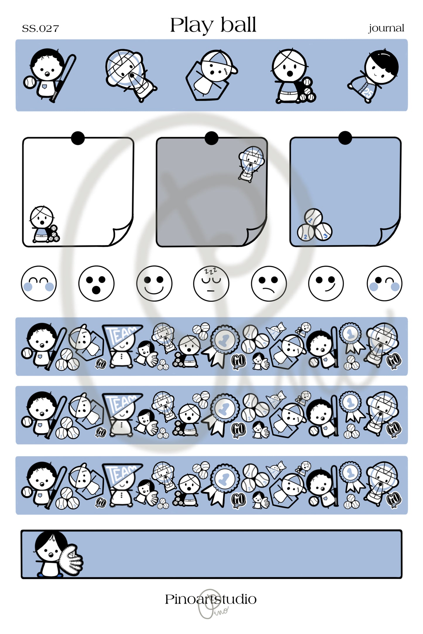 SS.027 | feuille d'autocollants - PETITES LIGUES journal