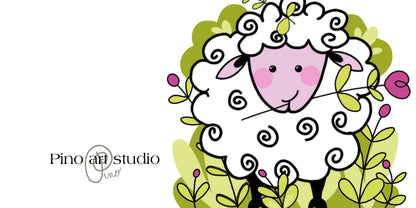 greeting card - CURLY