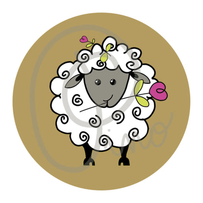 glass keychain - CURLY