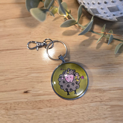 glass keychain - CURLY