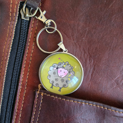 glass keychain - CURLY