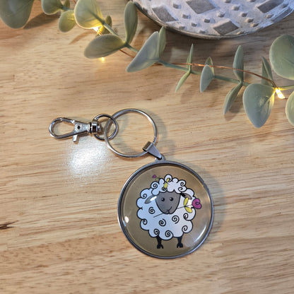 glass keychain - CURLY