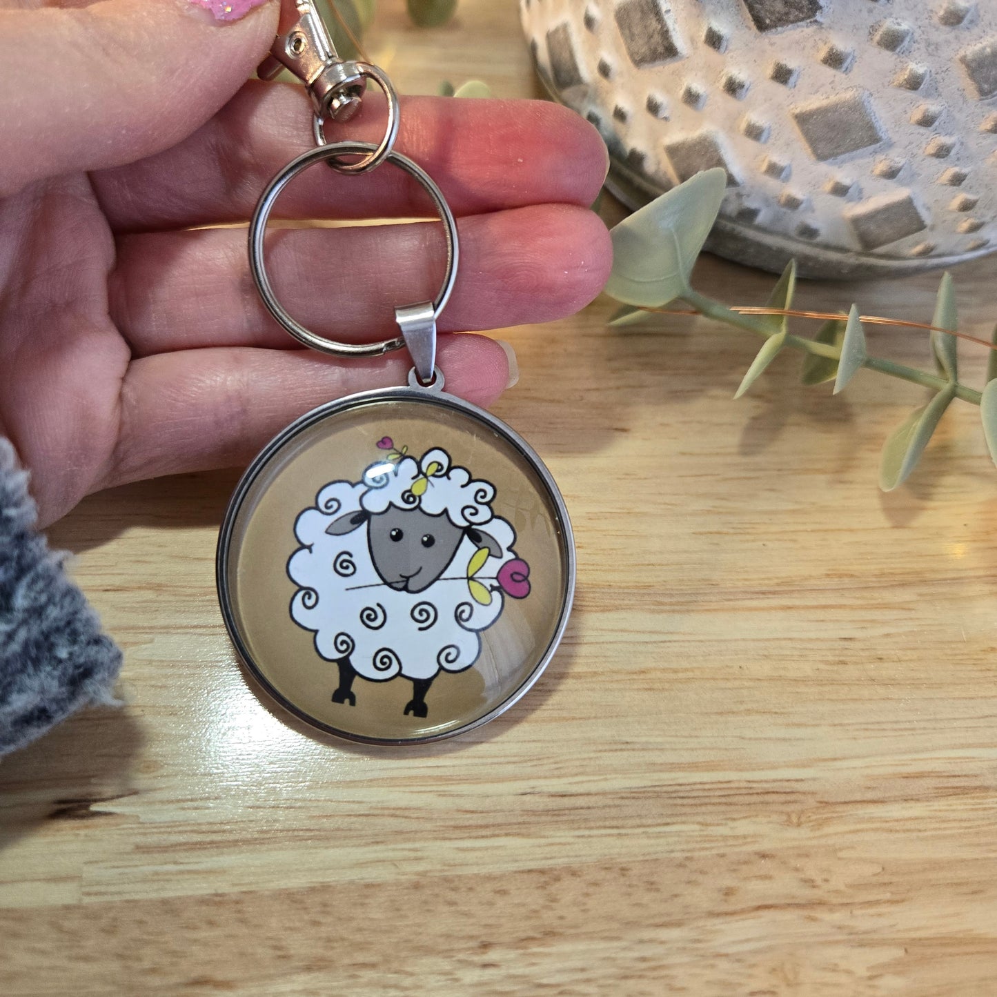 glass keychain - CURLY