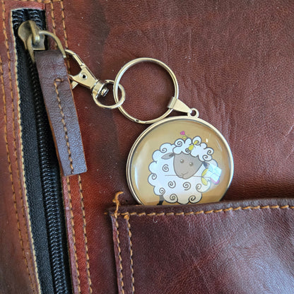 glass keychain - CURLY