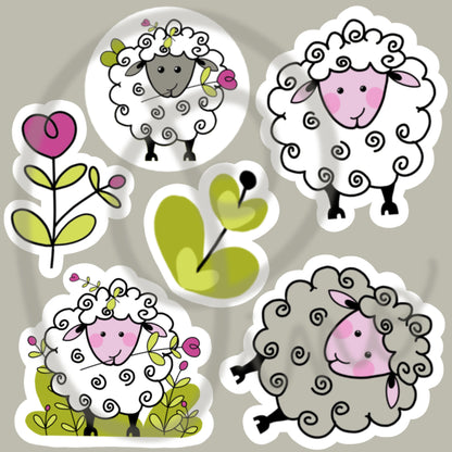 2in sticker set - CURLY