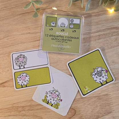 ensemble d'étiquettes autocollantes - BOUCLÉ