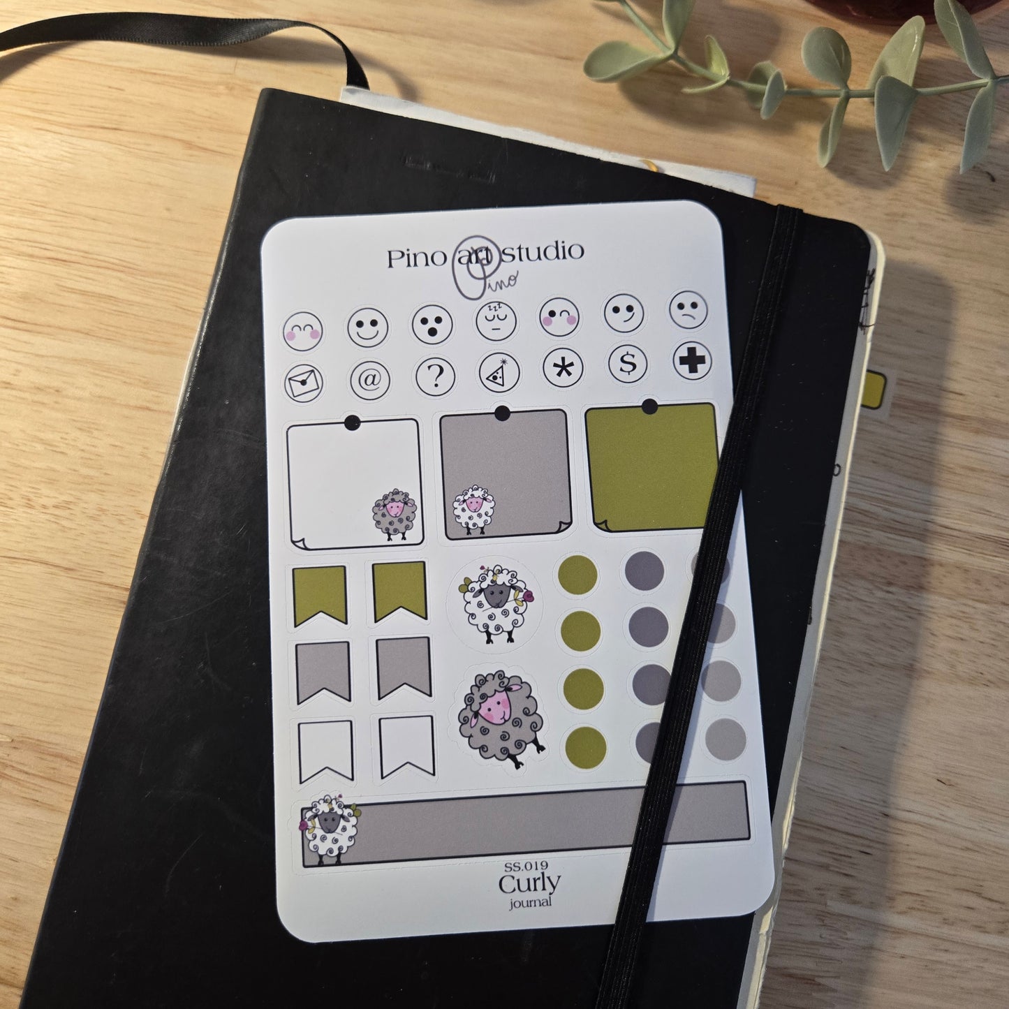 journal sticker sheet - CURLY