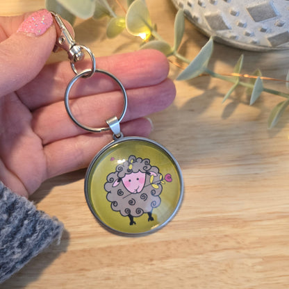 glass keychain - CURLY