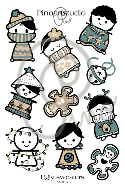 feuille d'autocollants - CHANDAILS MOCHES