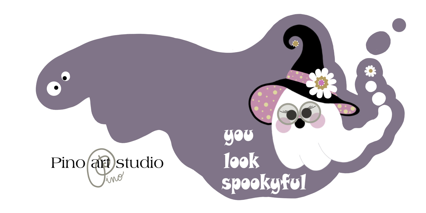 GC.007 | greeting card - SPOOKY LADY