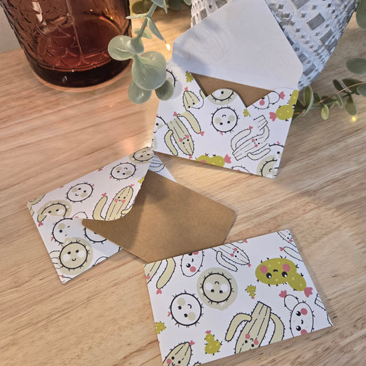 ensemble d'enveloppes de cartes-message - CACTUS