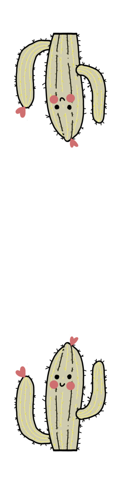 mini magnetic bookmarks - HAPPY CACTUS