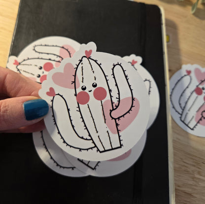3in sticker - HELLO CACTUS