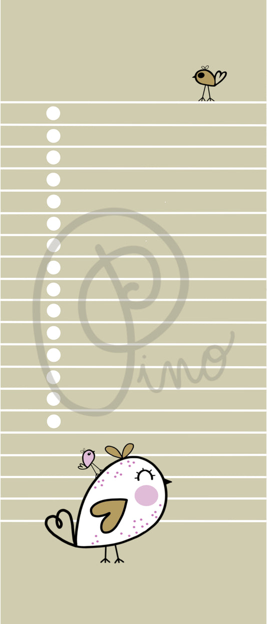 notepad list - PRETTY SPARROW