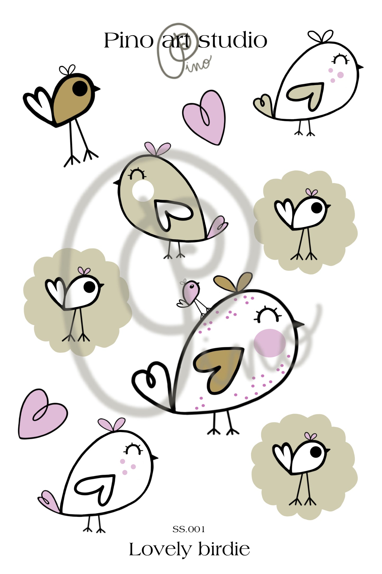 feuille d'autocollants - JOLI MOINEAU