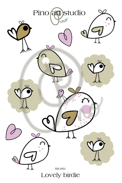 feuille d'autocollants - JOLI MOINEAU