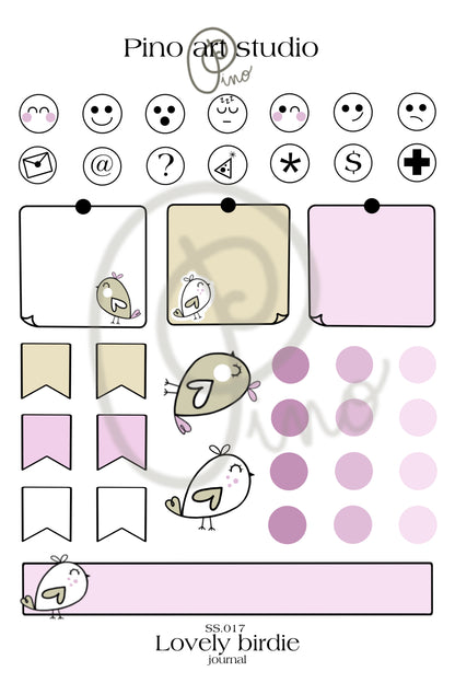 feuille d'autocollants journal - JOLI MOINEAU