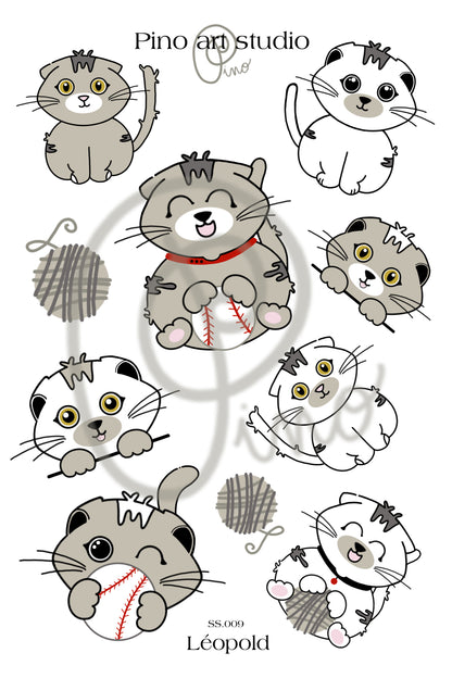 feuille d'autocollants - LEOPOLD