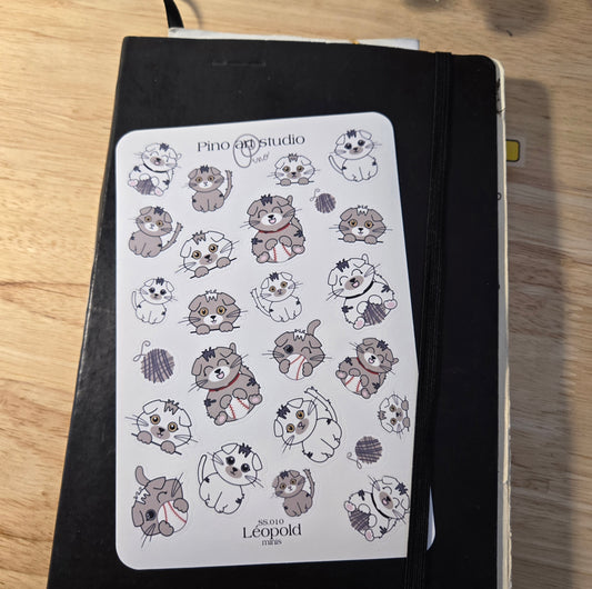 feuille de petits autocollants - LEOPOLD