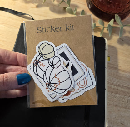 ensemble d'autocollants 2po - LATTÉ À LA CITROUILLE