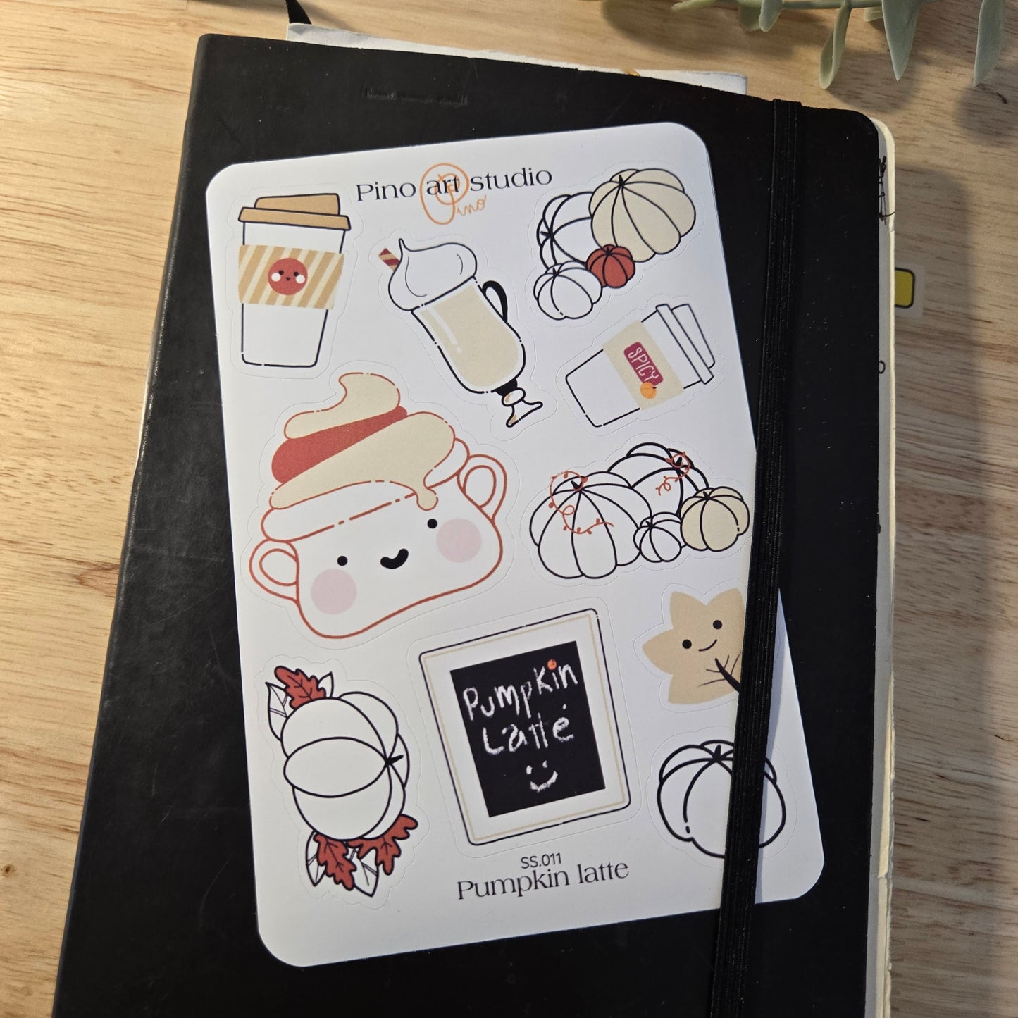 feuille d'autocollants - LATTÉ À LA CITROUILLE