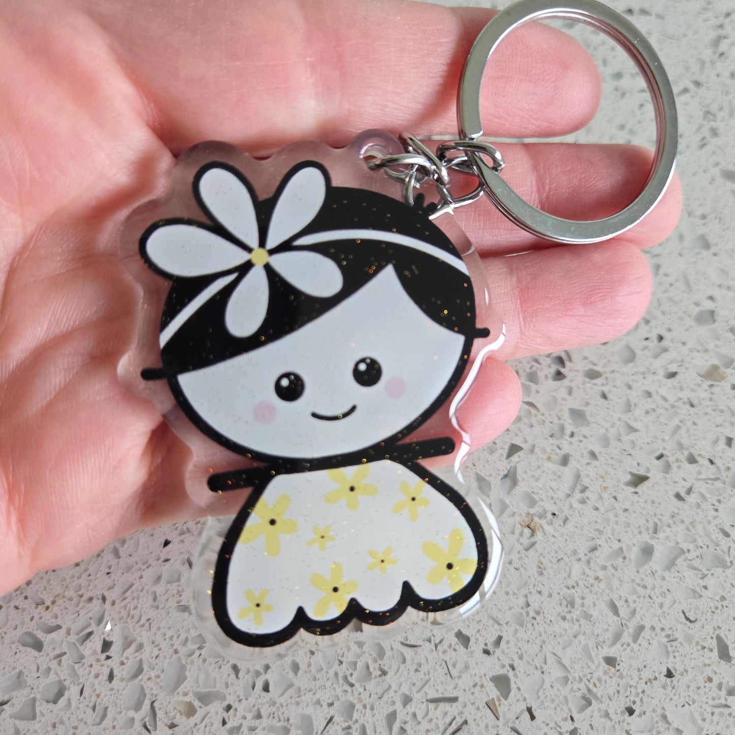 porte-clés en acrylique - MARGUERITE