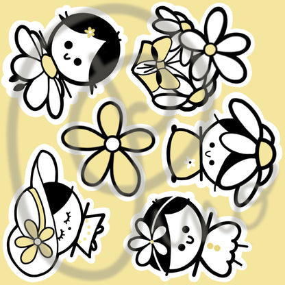 ensemble d'autocollants 2po - MARGUERITE