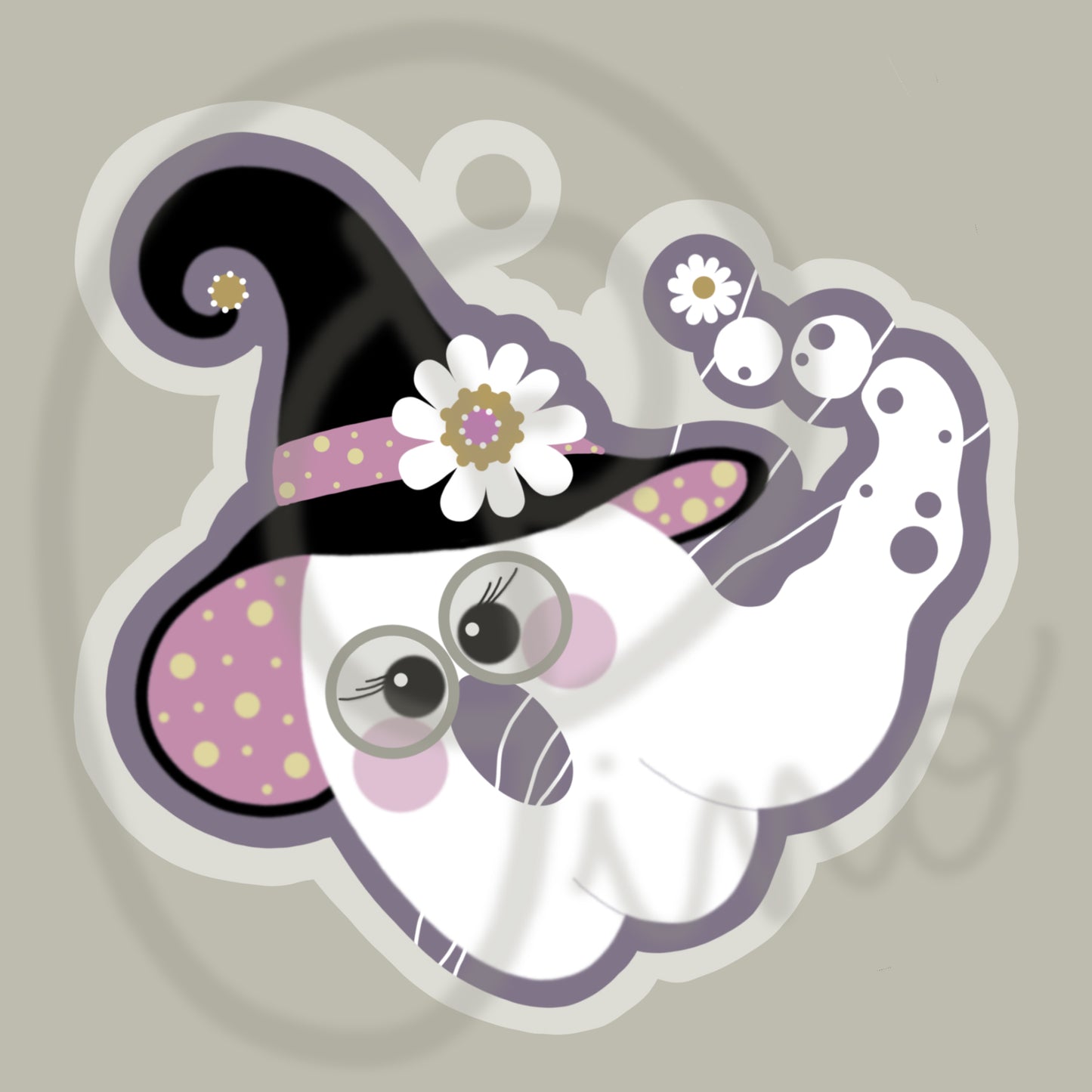 porte-clés en acrylique - SPOOKY LADY