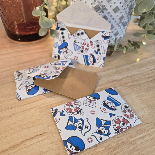 ensemble d'enveloppes de cartes-messages - PETIT NAVIRE