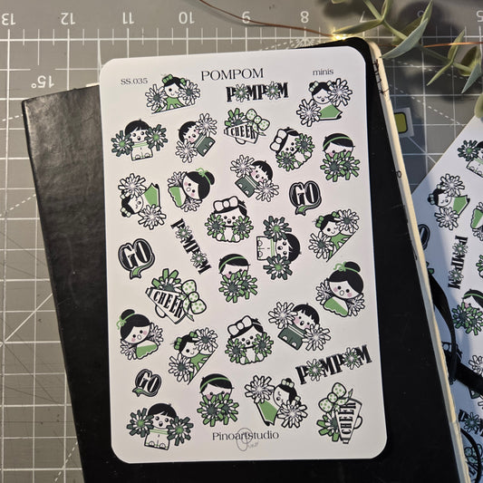 feuille de petits autocollants - POMPOM