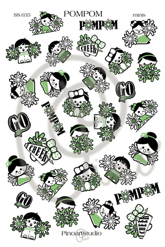 sheet of small stickers - POMPOM