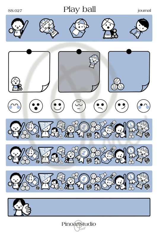 feuille d'autocollants journal - PETITES LIGUES